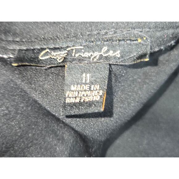 City Triangles Backless Formal Dress Juniors‎ 11 Black Pink Floral Skirt Flare - Picture 3 of 16